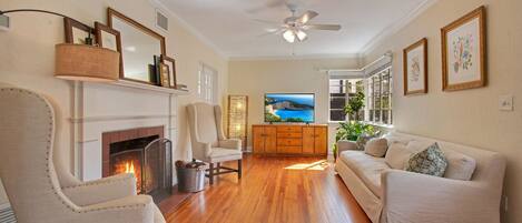 TV connectée, cheminée