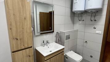 Shower, towels, soap