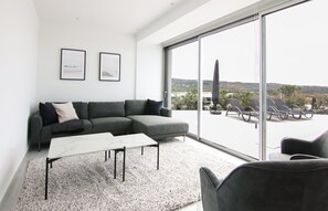 Luxury Villa | Living area | 40-inch Smart TV with cable channels - Phaedrus Living: Luxury Seaview Coral Bay Villa (Pegeia)