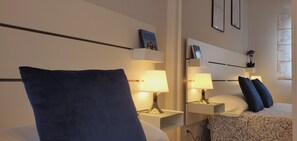 3 habitaciones, tabla de planchar con plancha, cuna de viaje y wifi 