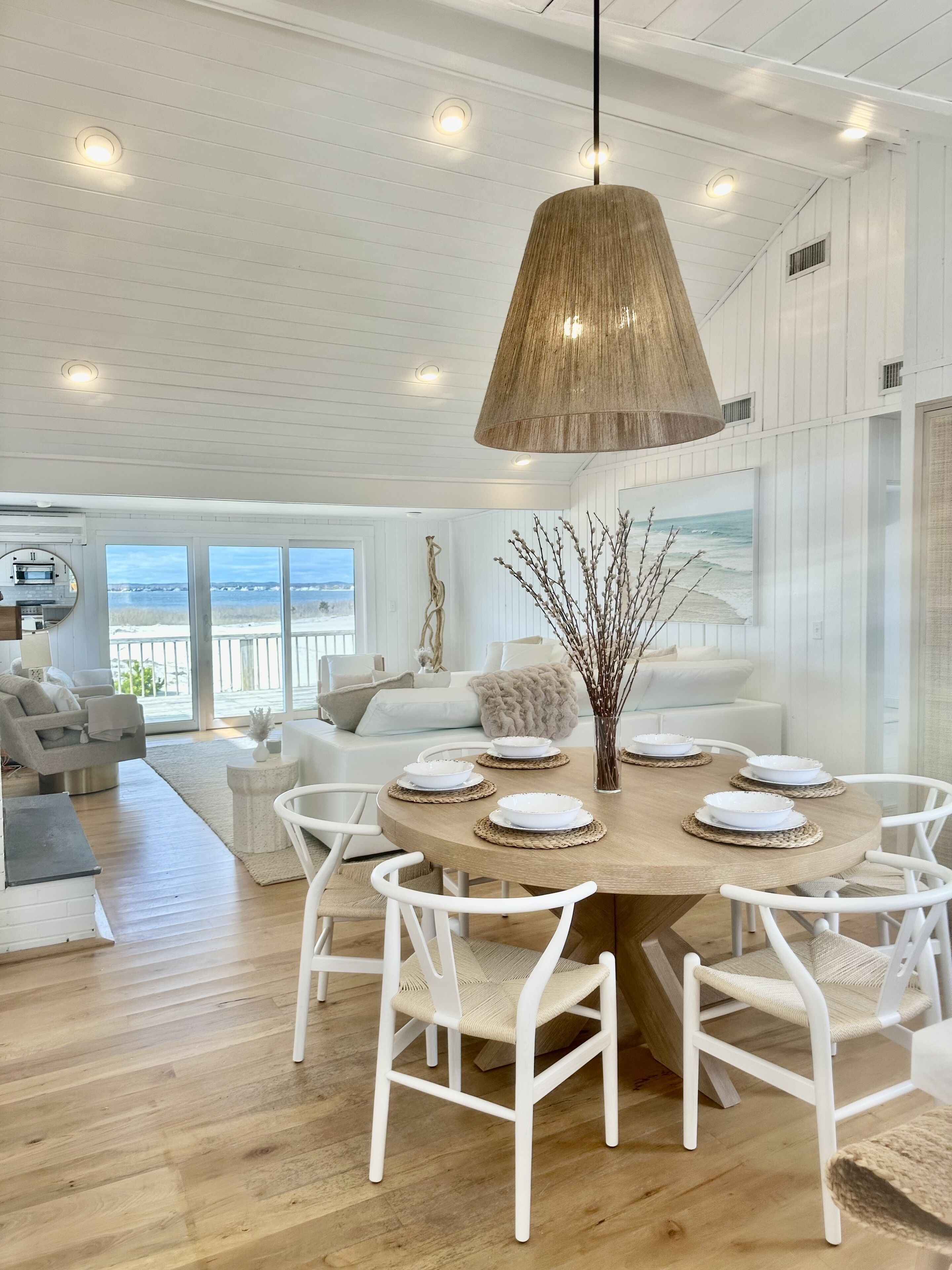 NEW TO MARKET! Stunning Dune Road bay front, steps to private ocean access!!