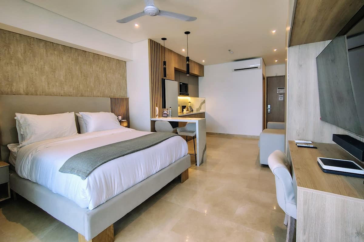 Appartement, balcon (1513) | 1 chambre, literie de qualité supérieure, fer et planche à repasser