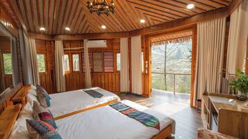 Family Bungalow, Balcony, Mountain View | Premium bedding, down comforters, pillowtop beds, individually decorated