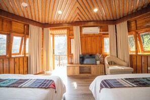 Bungalow Familial, balcon, vue montagne