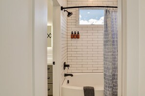 Hair dryer, towels
