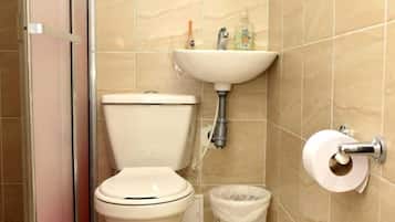 Ducha, toallas, jabón y papel higiénico