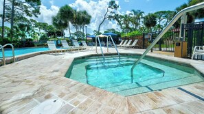 Outdoor pool, a heated pool