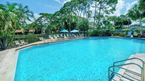 Outdoor pool, a heated pool