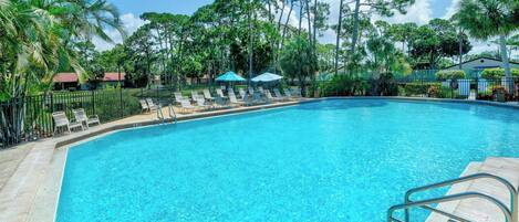 Outdoor pool, a heated pool