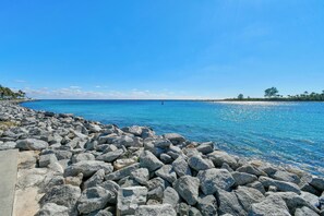 Sun loungers, beach towels