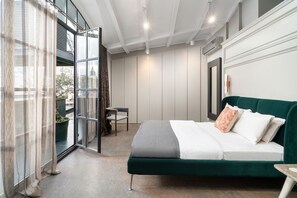 เอ็กซ์คลูซีฟเพนท์เฮาส์, 1 ห้องนอน, เห็นวิวทะเลบางส่วน, ชั้นเอ็กเซกคิวทีฟ | 1 ห้องนอน, เครื่องนอนระดับพรีเมียม, เตียง Tempur-Pedic