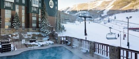 Piscine extérieure, piscine chauffée
