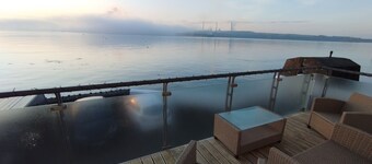 Private quay, balcony, amazing sea views, free parking, Old Castle Pembrokeshire