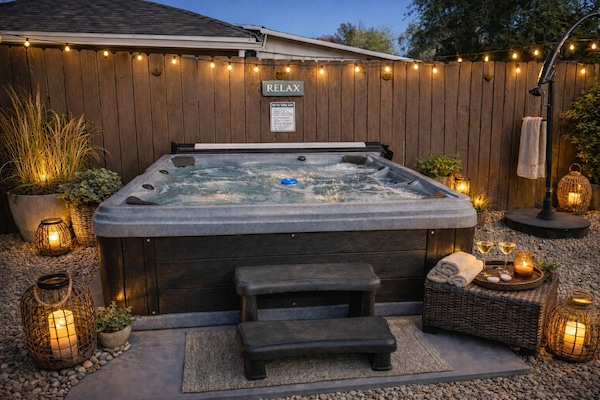 Outdoor spa tub