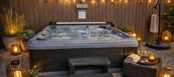 Cozy & Cheerful w/Hot Tub, Hammocks, Fenced Yard, & BBQ! Near Airport & DT!