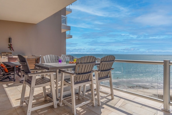 raised cafe table is great for entertaining