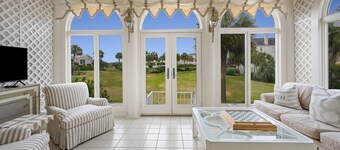 This villa offers stunning views of the ocean and the calming sound of the waves
