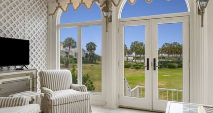 This villa offers stunning views of the ocean and the calming sound of the waves