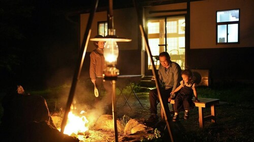 A private house surrounded by mountains and rice fields / Isumi Chiba