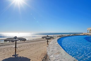 Accommodatie ligt op het strand