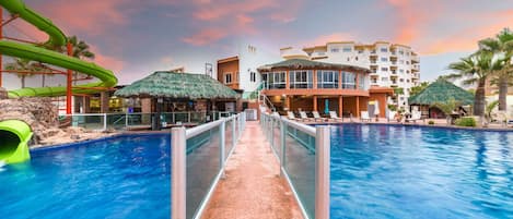 Outdoor pool, a heated pool
