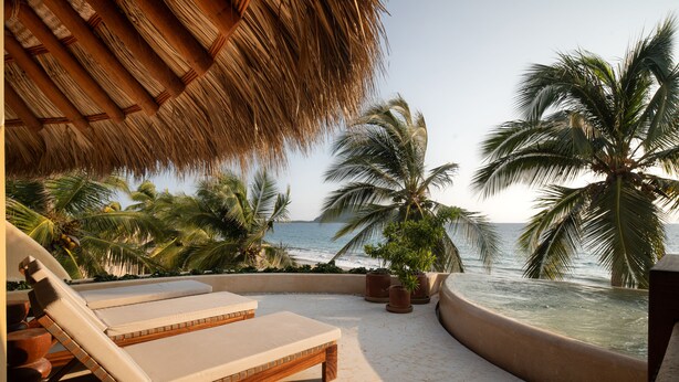 Vila Mewah, pemandangan pantai | Teras/patio
