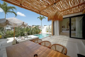 Villa, 2 Bedrooms, Pool View | Dining room - Villa Rosado Canggu (Canggu)