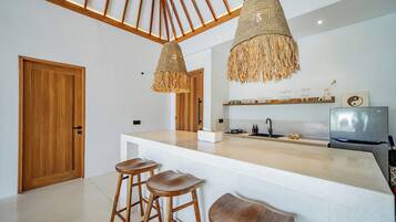 Villa, 2 Bedrooms, Pool View | Private kitchen | Fridge, stovetop, coffee/tea maker, electric kettle