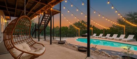 A heated pool