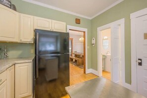 Kitchen with an adjacent brand new 1/2 bath