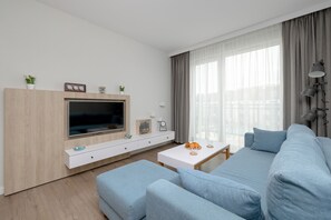 Leilighet, 1 soverom, balkong | Oppholdsrom