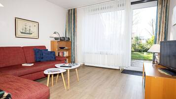 Smart TV, DVD player, books