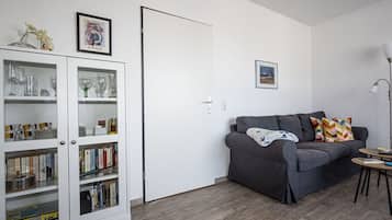 Smart TV, DVD player, books