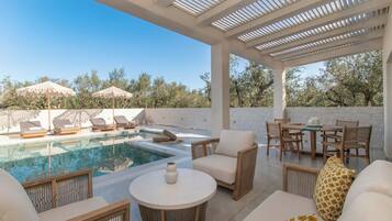 Luxury Suite, Pool View | Terrace/patio