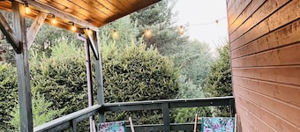 Cozy, Wooden Cabin "Lawendowe Zacisze"50 km from Gdansk,10 min from the beach