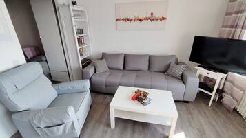 TV, DVD player, stereo