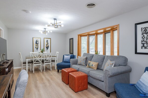 Smart TV, table football, books