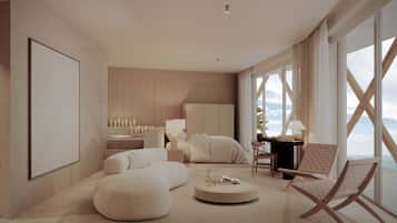 Suite | Een kluis op de kamer, een bureau, gratis wifi, beddengoed