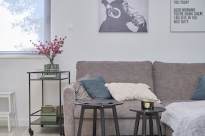Departamento | Área de sala de estar | Televisión LED, Netflix, libros y servicios de streaming 