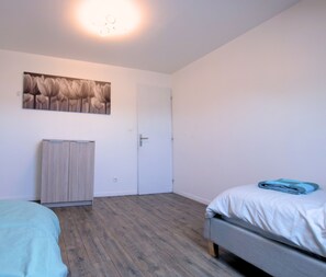 2 quartos, Wi-Fi, roupa de cama