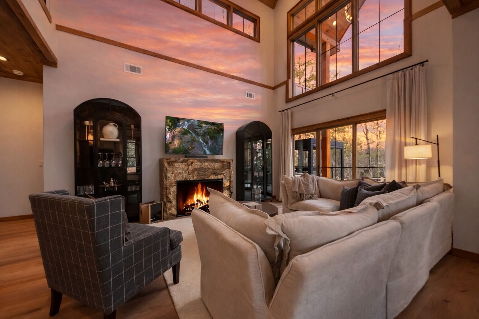 Smart TV, fireplace, table tennis, books