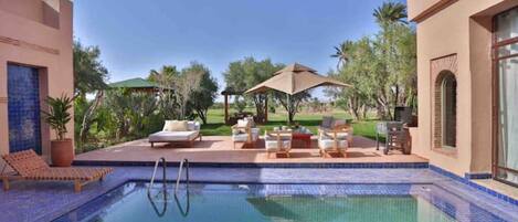 Outdoor pool, a heated pool