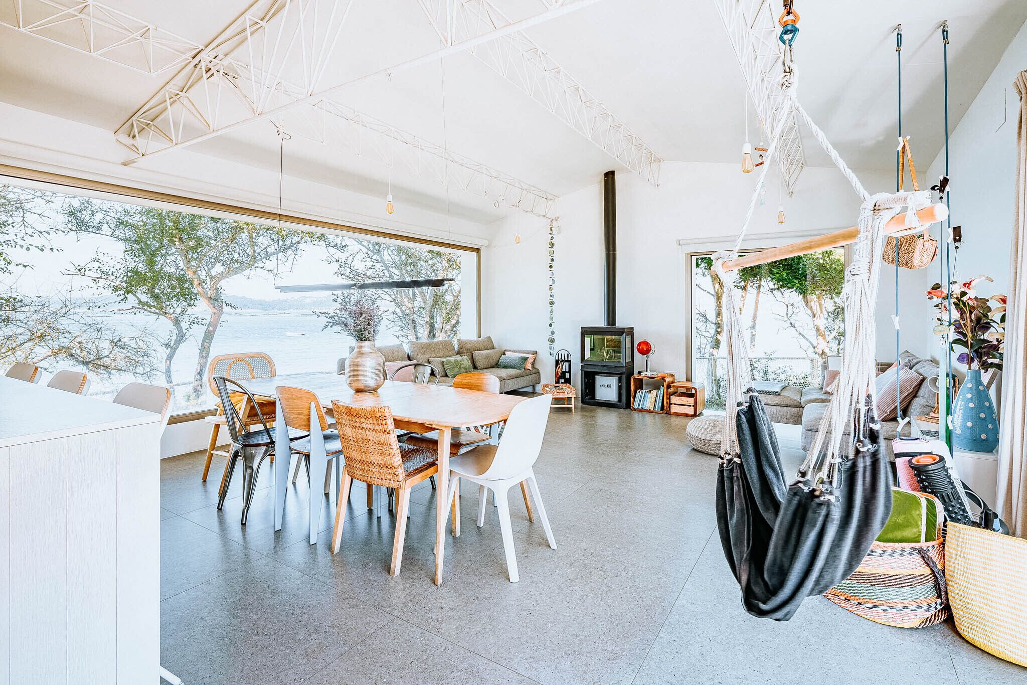 Fireplace, table tennis