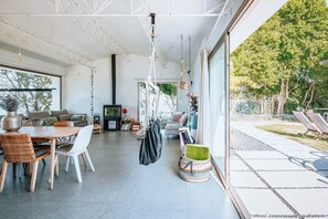 Fireplace, ping pong