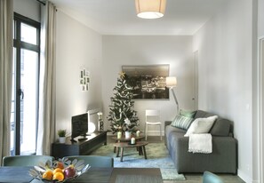 Living area - Appartement 2 Chambres, 2 sdb Paris II -ème Centre (Paris)