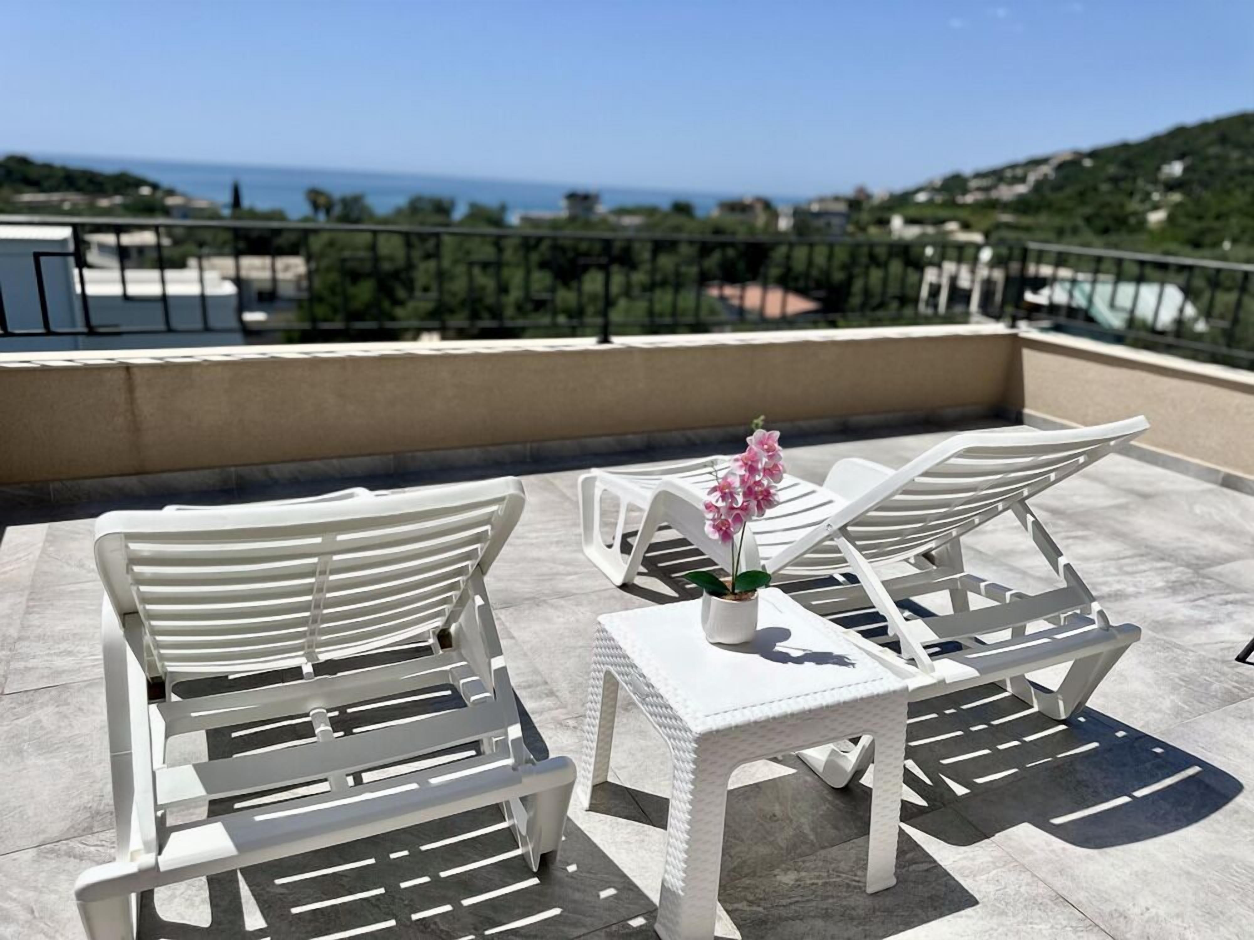 Panoramic Apartment, 1 Bedroom, Terrace, Sea View | Terrace/patio