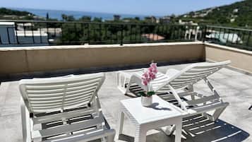 Panoramic Apartment, 1 Bedroom, Terrace, Sea View | Terrace/patio