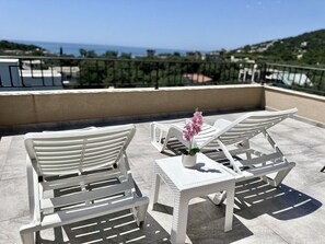 Panoramic Apartment, 1 Bedroom, Terrace, Sea View | Terrace/patio