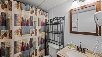 Soap, shampoo, toilet paper