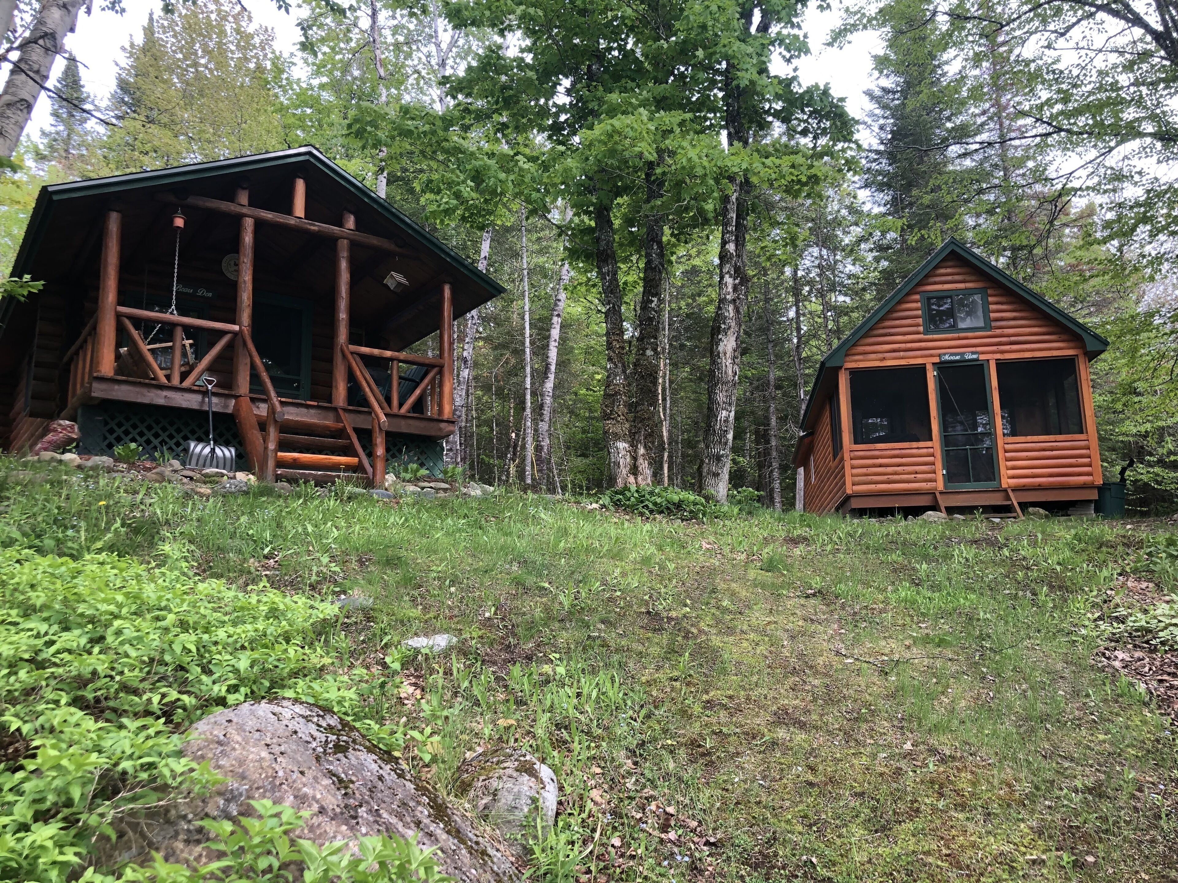 Log cabin located on the Aroostook river